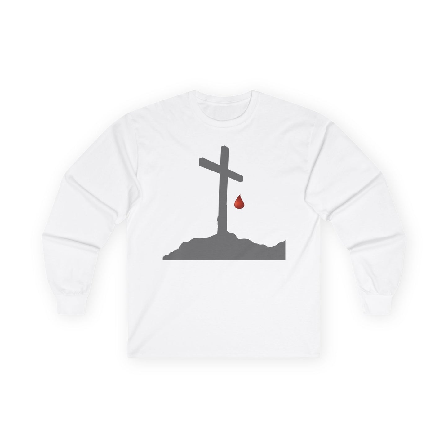 Faith-Inspired Long Sleeve Tee with Cross Design