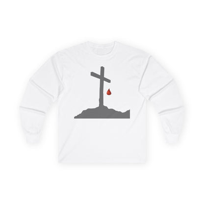 Faith-Inspired Long Sleeve Tee with Cross Design