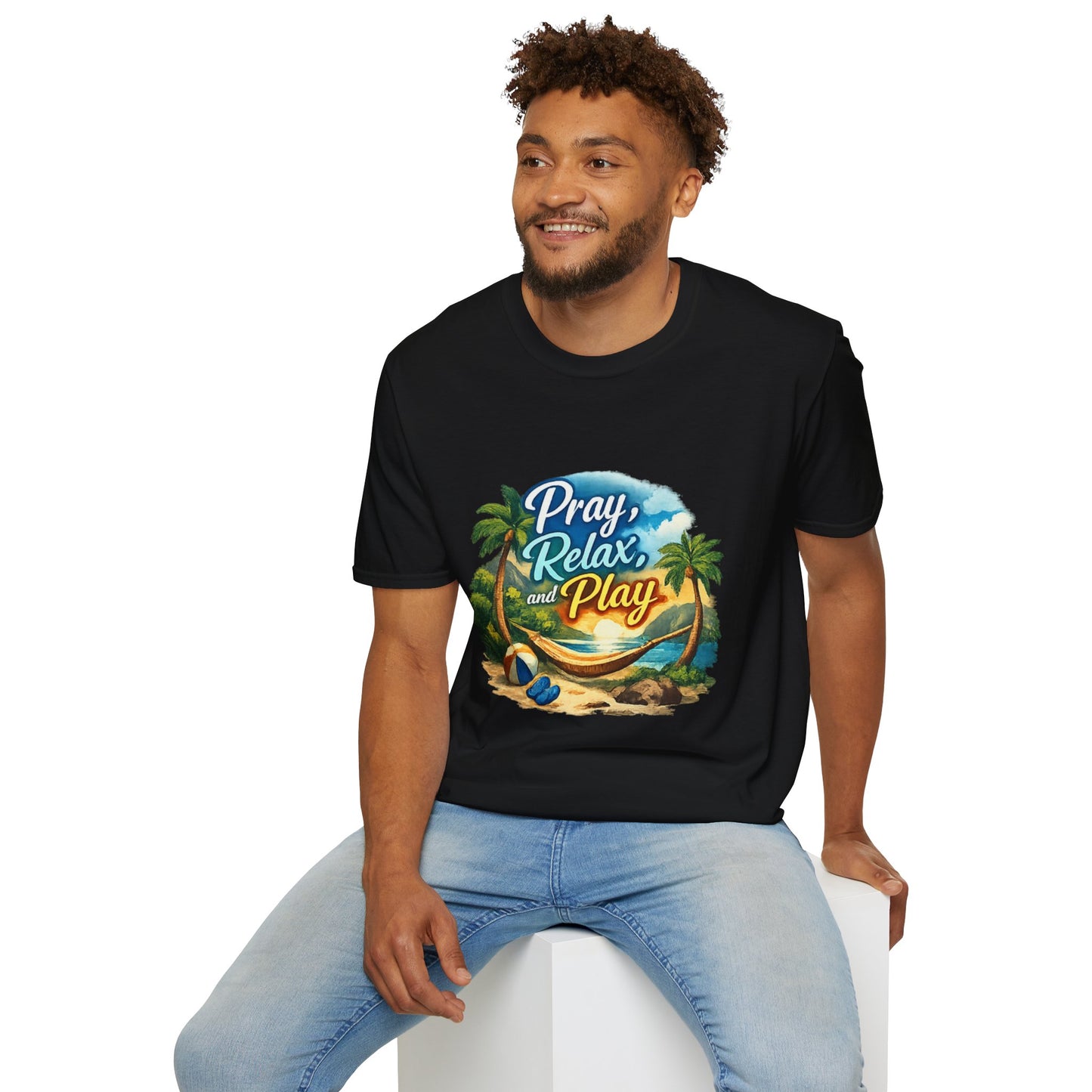 Pray, Relax & Play Beach T-Shirt