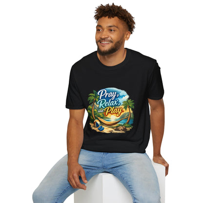 Pray, Relax & Play Beach T-Shirt
