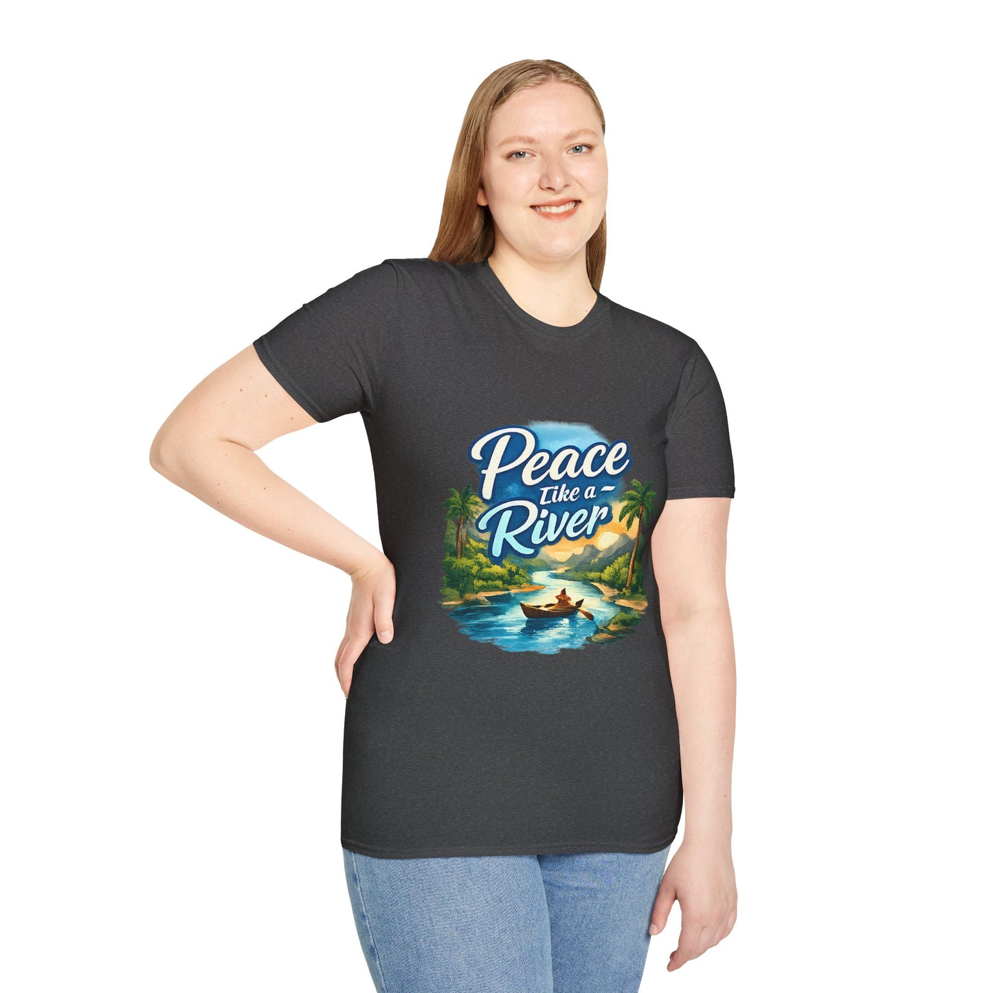 Peace Like a River T‑Shirt — Scenic River Prayer Tee