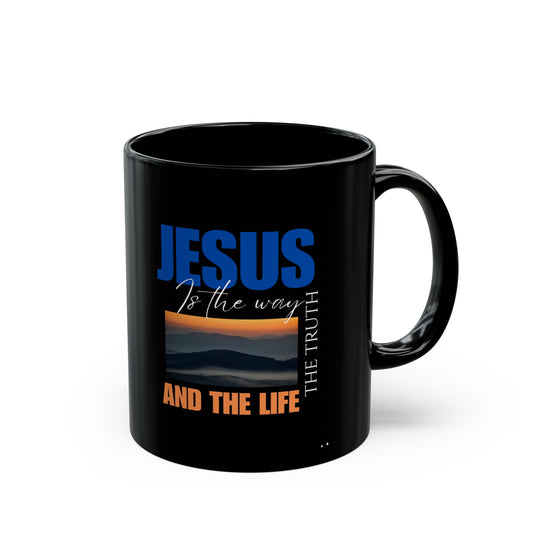 Inspirational Black Mug - Jesus is the Way, the Truth, and the Life - Perfect Gift for Believers
