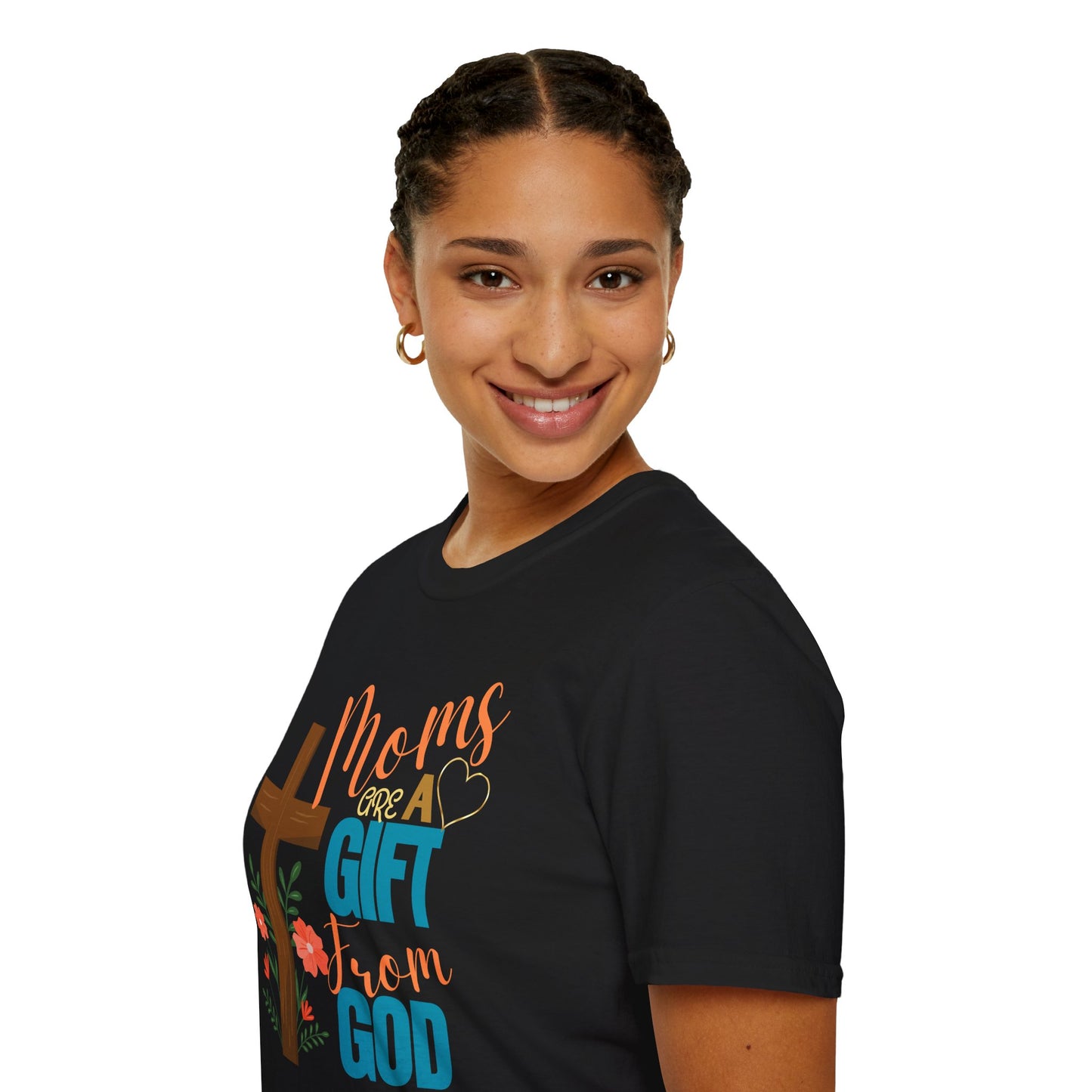 Moms Are a Gift from God T-Shirt | Unisex Softstyle Tee for Mother's Day