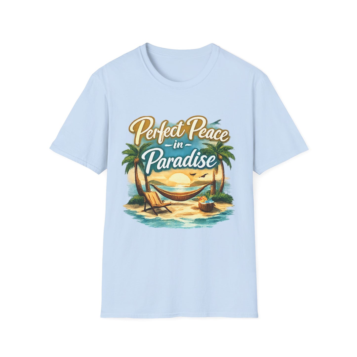Perfect Peace in Paradise T-Shirt — Tropical Beach Graphic Tee