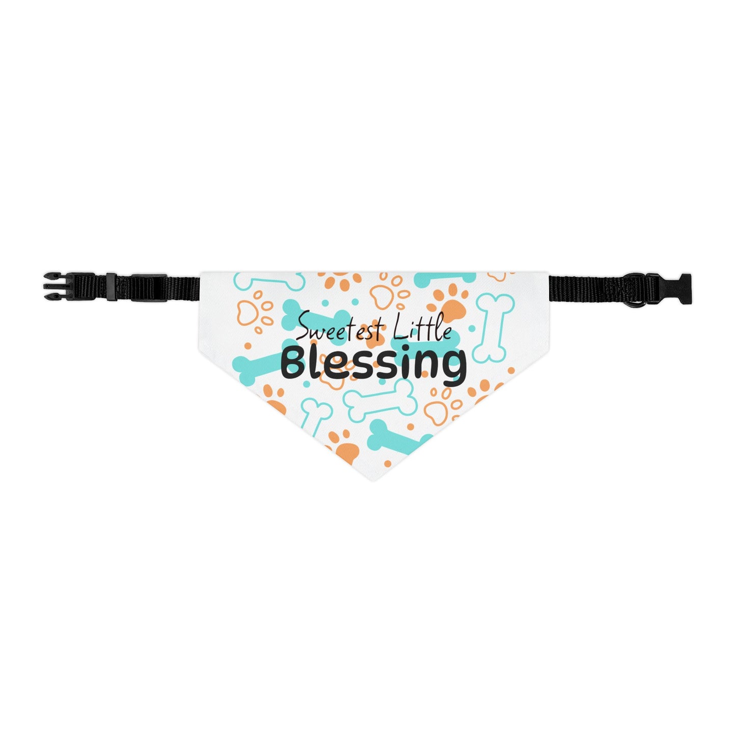 Sweetest Little Blessing Pet Bandana Collar - Cute Dog Accessory for Celebrating Pets