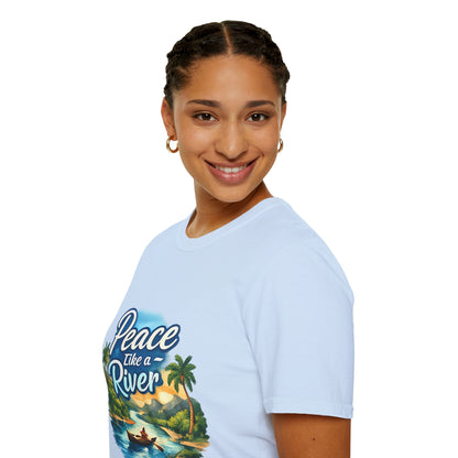 Peace Like a River T‑Shirt — Scenic River Prayer Tee