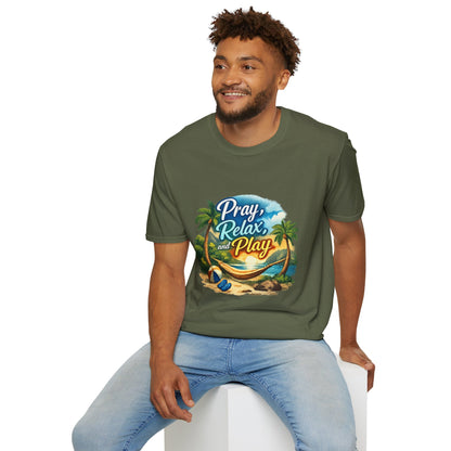 Pray, Relax & Play Beach T-Shirt