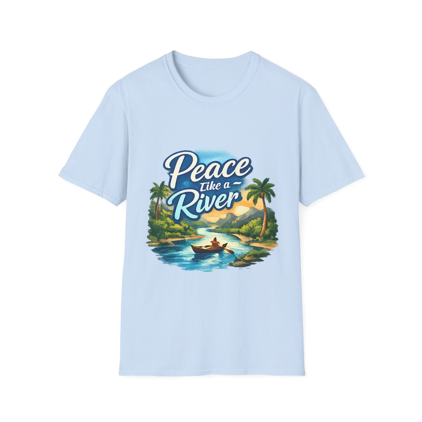 Peace Like a River T‑Shirt — Scenic River Prayer Tee