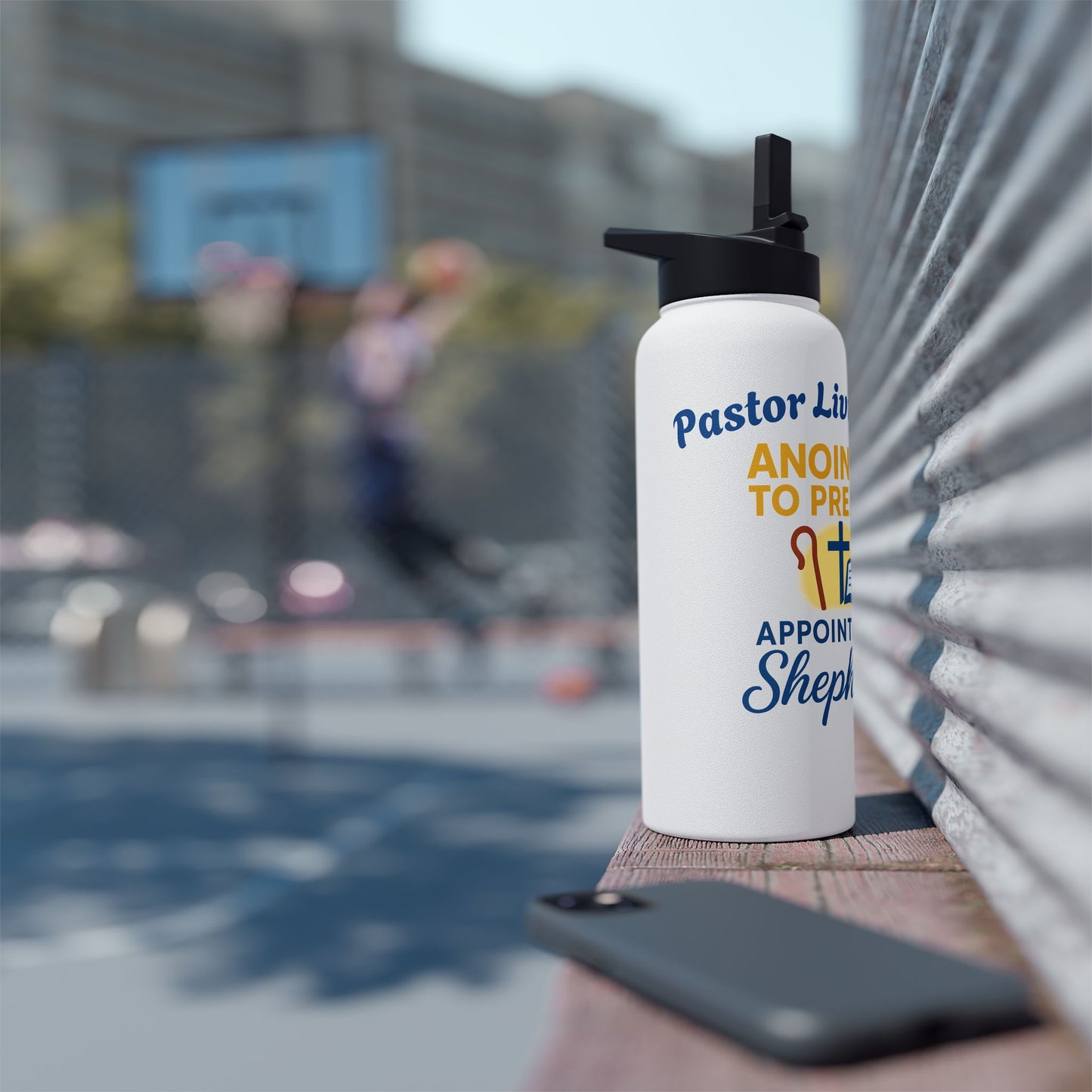 Anointed to Preach Stainless Steel Water Bottle — Appointed to Shepherd Christian Bottle
