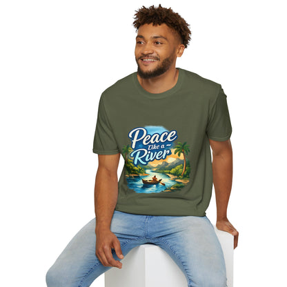 Peace Like a River T‑Shirt — Scenic River Prayer Tee