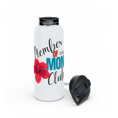 Member of the Mom Club Stainless Steel Water Bottle — Floral Mom Gift