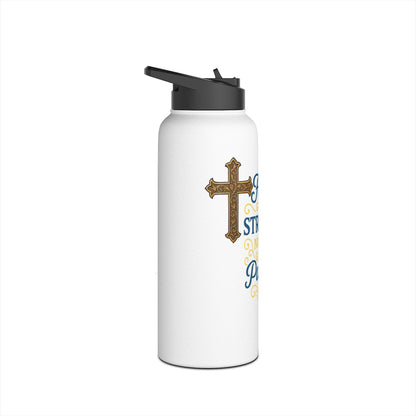 Faith Gives Me Strength Nursing Purpose Stainless Steel Water Bottle