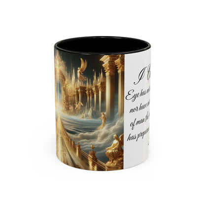 I Cor. 2:9 Heavenly Scripture Coffee Mug - 11oz & 15oz - Inspirational Design for Spiritual Moments