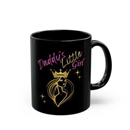 Personalized Daddy's Little Girl Black Mug - Perfect Gift for Dads and Daughters