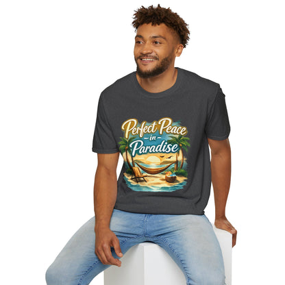 Perfect Peace in Paradise T-Shirt — Tropical Beach Graphic Tee