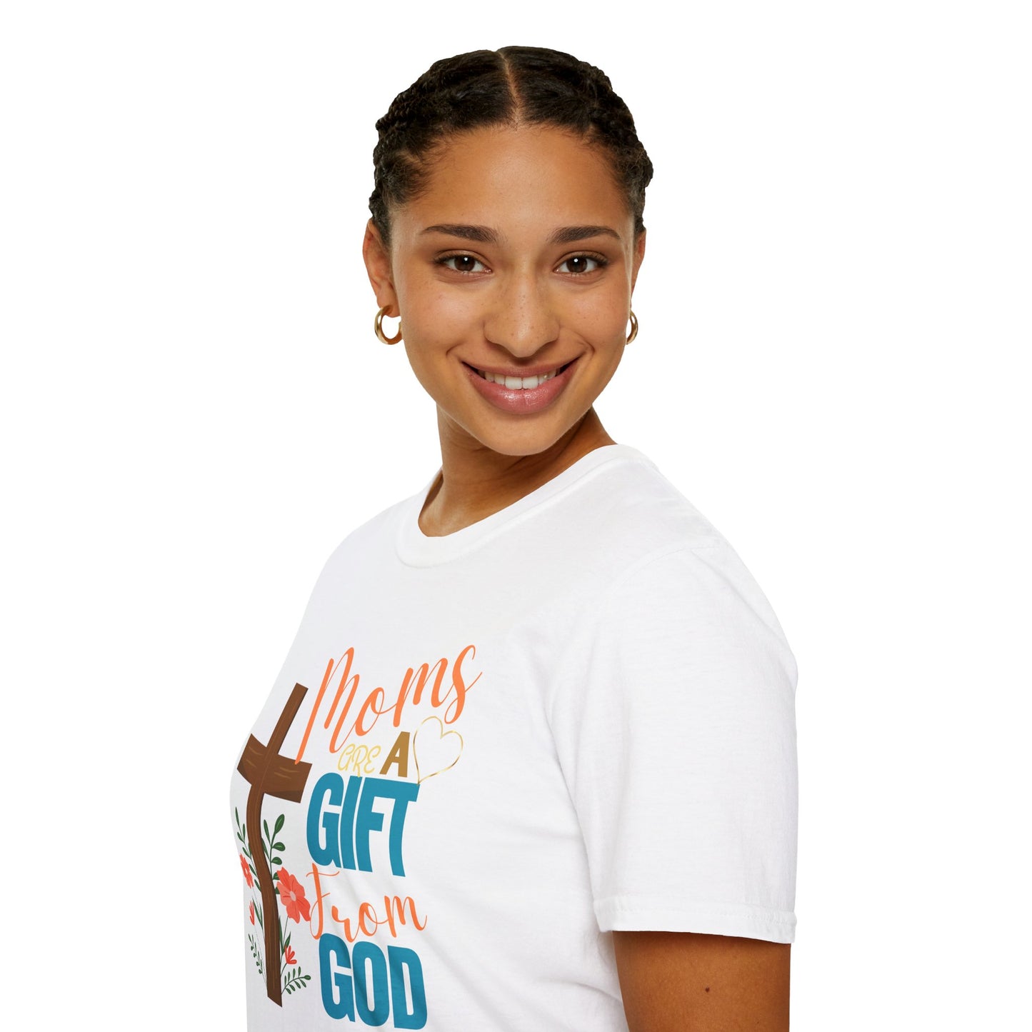 Moms Are a Gift from God T-Shirt | Unisex Softstyle Tee for Mother's Day