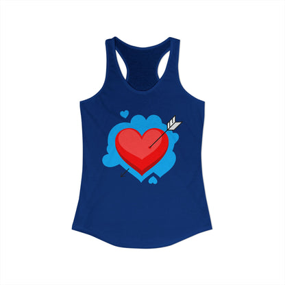 Valentine's Day Heart Racerback Tank for Women