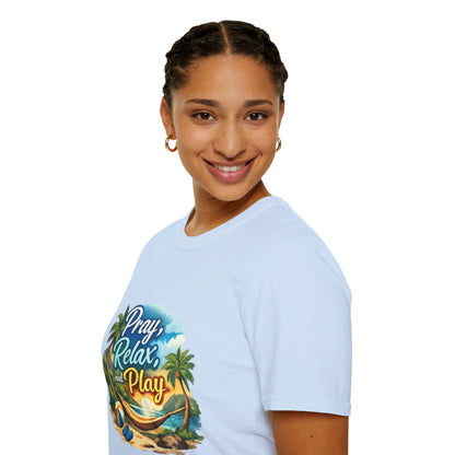 Pray, Relax & Play Beach T-Shirt