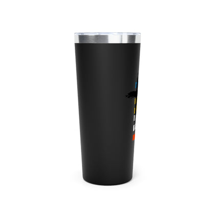 PRAY Colorful Tumbler — Brave Colorblock Vertical Text Insulated Travel Cup (22oz)