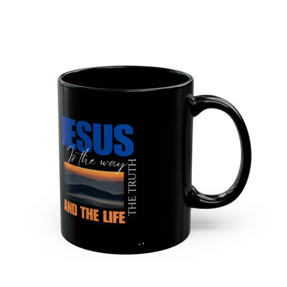 Inspirational Black Mug - Jesus is the Way, the Truth, and the Life - Perfect Gift for Believers