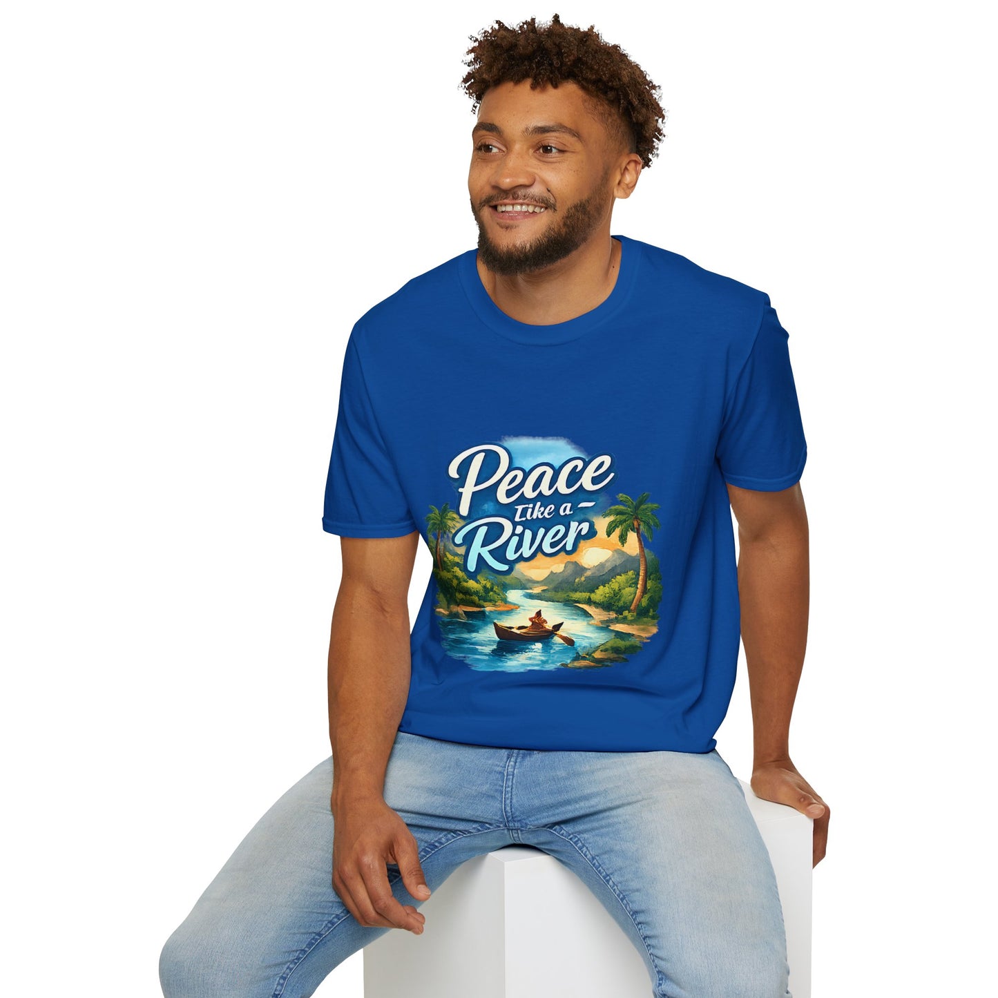 Peace Like a River T‑Shirt — Scenic River Prayer Tee