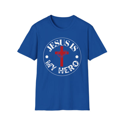 'Jesus is My Hero' Faith-Inspired Unisex Softstyle T-Shirt