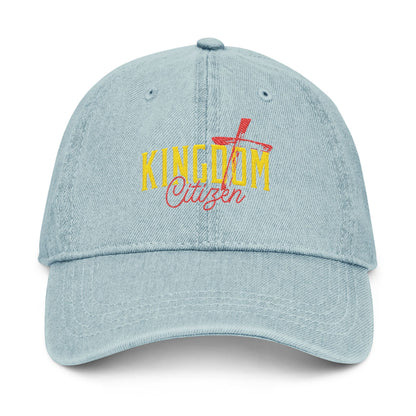 Kingdom Citizen Embroidered Denim Hat - Stylish Faith-Based Accessory