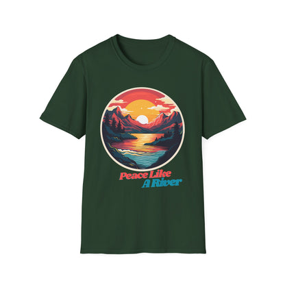 Peace Like A River Graphic Tee | Unisex Softstyle T-Shirt, Casual Wear, Outdoor Adventure, Gift for Nature Lovers, Relaxed Vibes