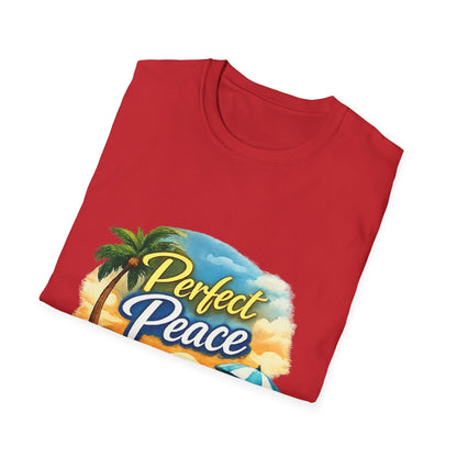 Perfect Peace Beach T-Shirt — Tropical Palm Sunset Graphic Tee