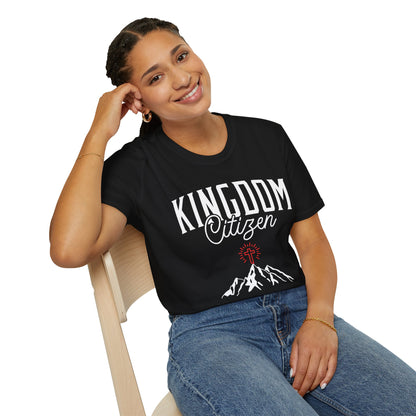 Kingdom Citizen Unisex Softstyle T-Shirt - Faith-Inspired Mountain Design