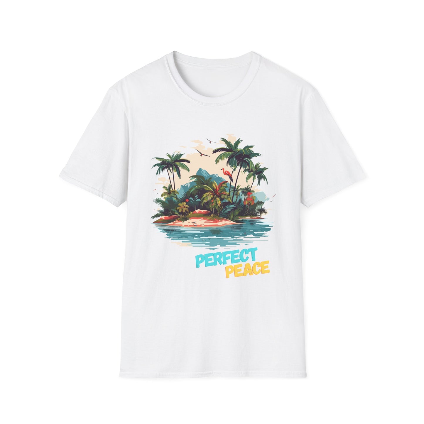 Tropical Peace T-Shirt, Casual Tee, Summer Vibes Shirt, Relaxing Island Top, Perfect for Vacations, Gifts for Beach Lovers