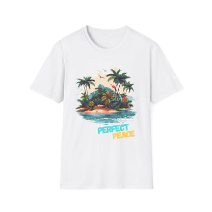 Tropical Peace T-Shirt, Casual Tee, Summer Vibes Shirt, Relaxing Island Top, Perfect for Vacations, Gifts for Beach Lovers