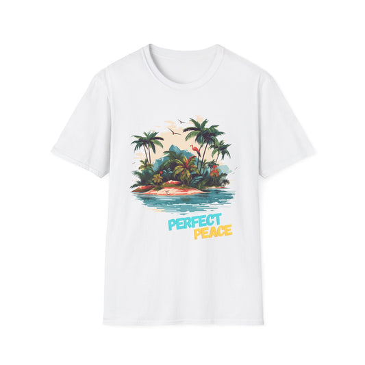 Tropical Peace T-Shirt, Casual Tee, Summer Vibes Shirt, Relaxing Island Top, Perfect for Vacations, Gifts for Beach Lovers