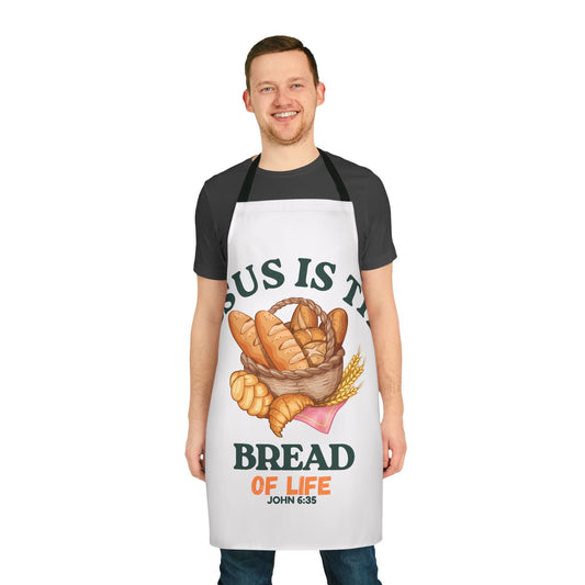 Inspirational Jesus Is the Bread of Life Apron with 5-Color Straps