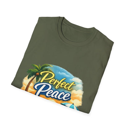 Perfect Peace Beach T-Shirt — Tropical Palm Sunset Graphic Tee