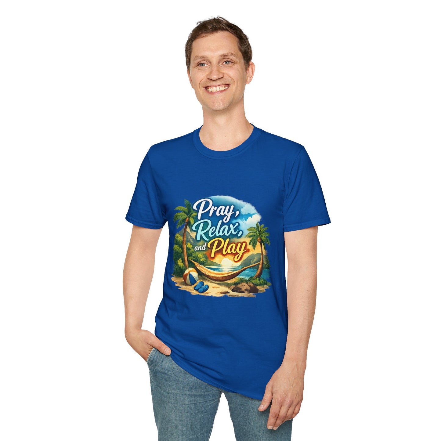 Pray, Relax & Play Beach T-Shirt