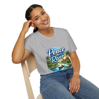 Peace Like a River T‑Shirt — Scenic River Prayer Tee