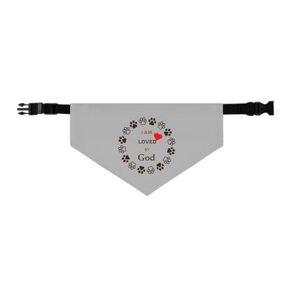 I Am Loved by God Pet Bandana Collar - Faith-Inspired Dog Accessory