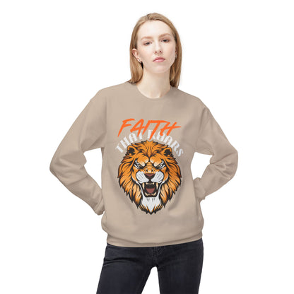 Lion Graphic Sweatshirt — "Faith That Roars" Bold Christian Crewneck
