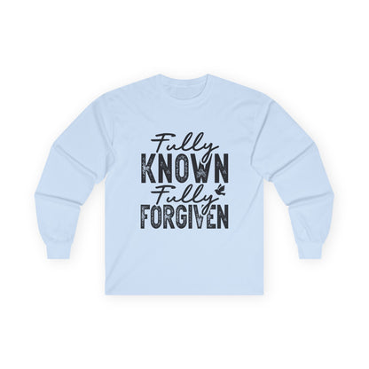 Fully Known Fully Forgiven Long Sleeve Tee for Faith and Comfort