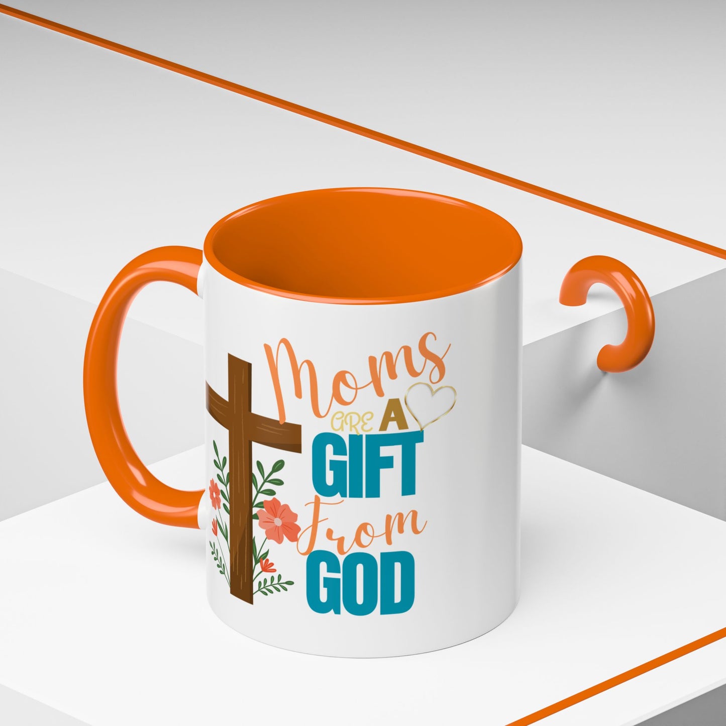 Inspirational Coffee Mug for Moms - 'Moms Are A Gift From God' Design