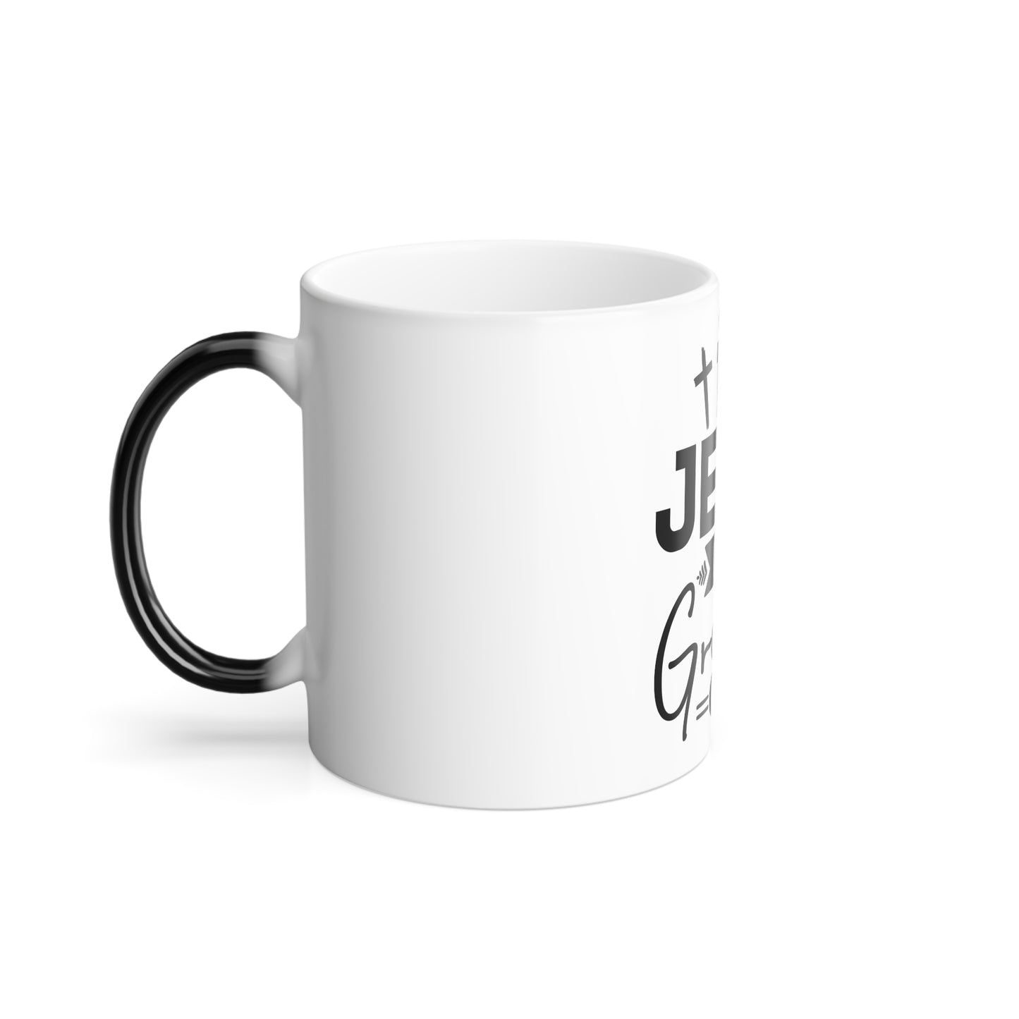 Color‑Changing Mug — "Jesus Is the Greatest Gift" Christian Coffee Cup, 11 oz (Holiday/Christmas Gift)
