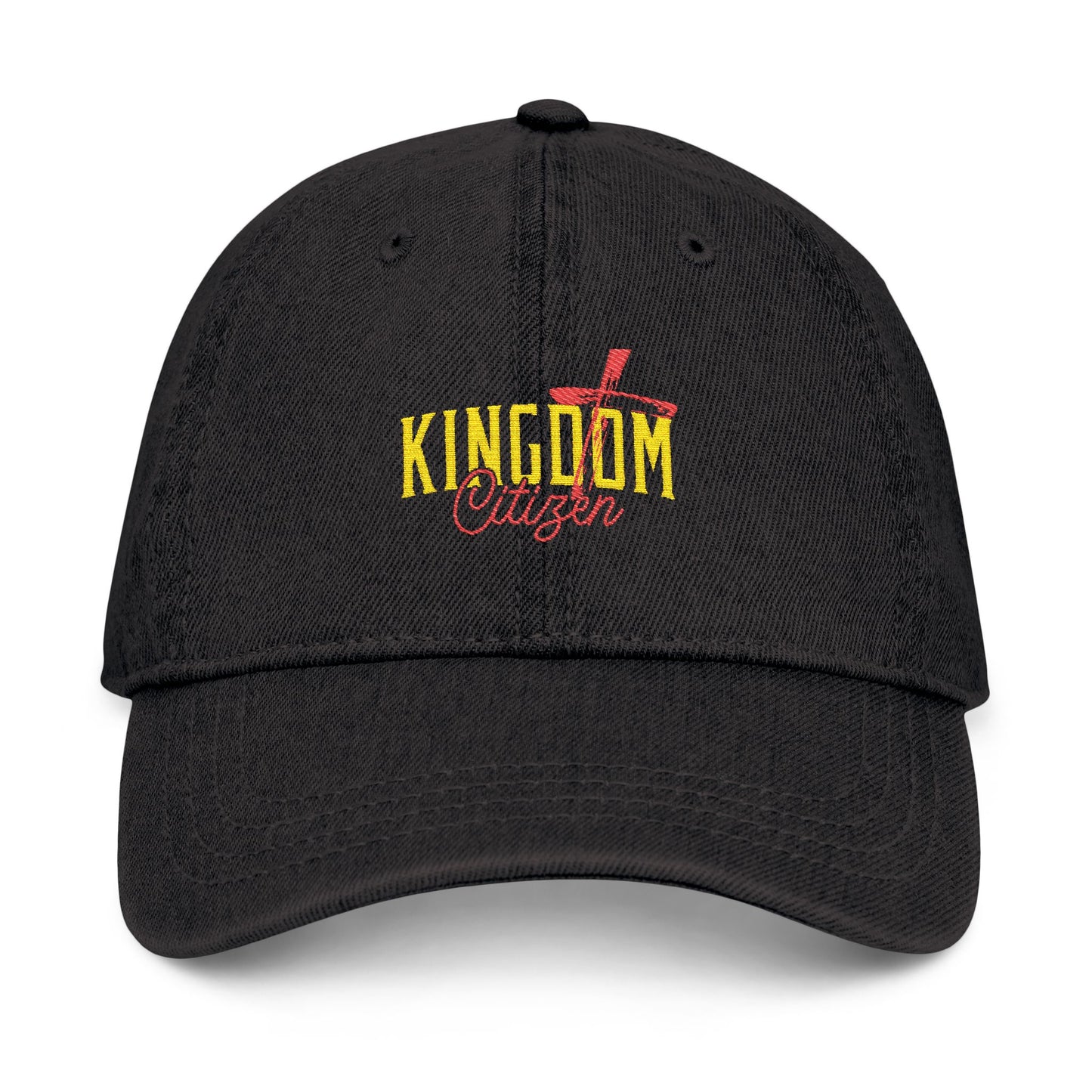 Kingdom Citizen Embroidered Denim Hat - Stylish Faith-Based Accessory