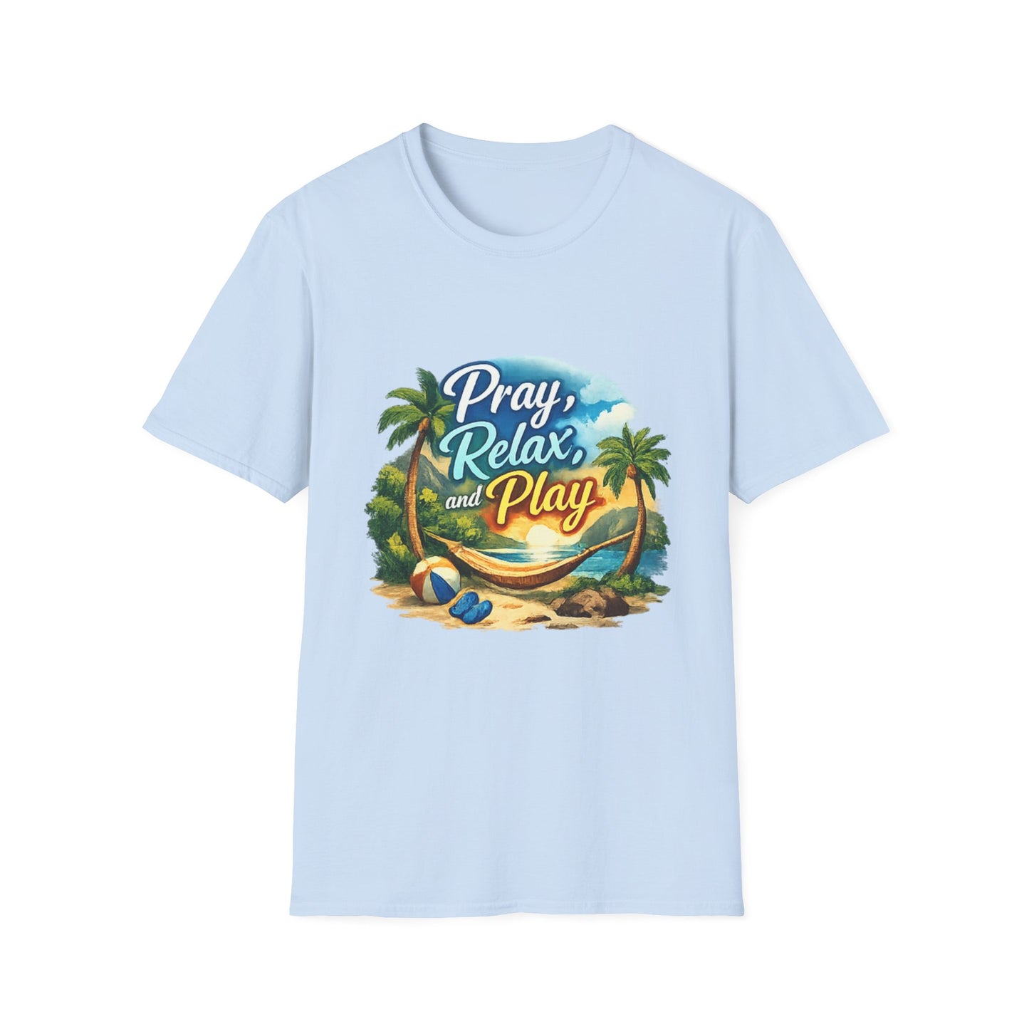 Pray, Relax & Play Beach T-Shirt
