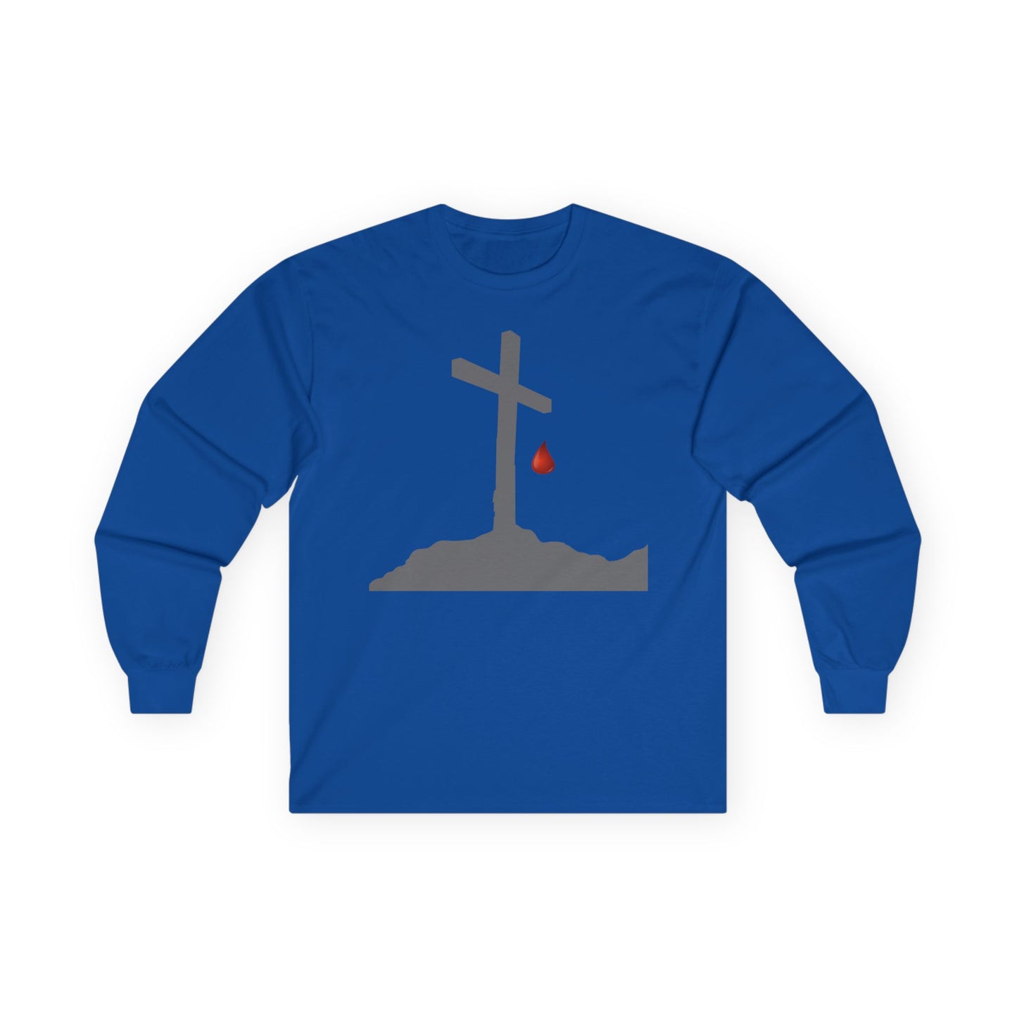 Faith-Inspired Long Sleeve Tee with Cross Design
