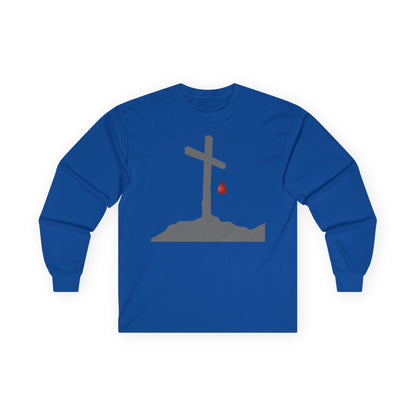 Faith-Inspired Long Sleeve Tee with Cross Design