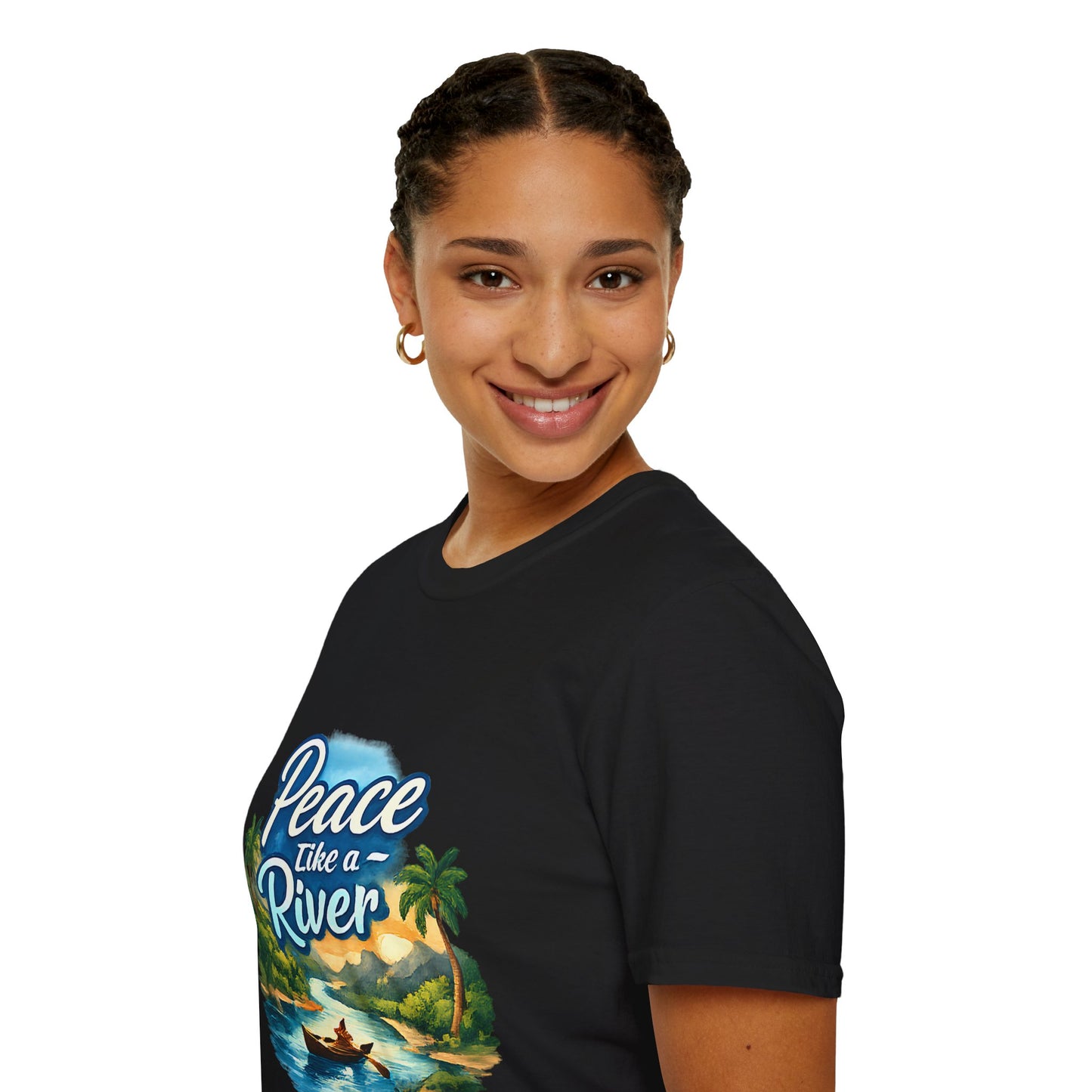 Peace Like a River T‑Shirt — Scenic River Prayer Tee