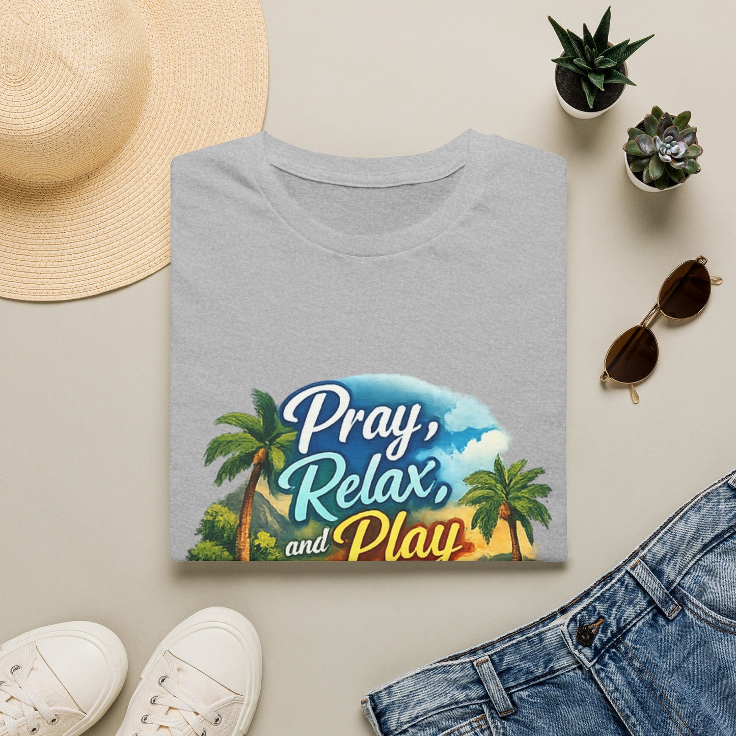 Pray, Relax & Play Beach T-Shirt