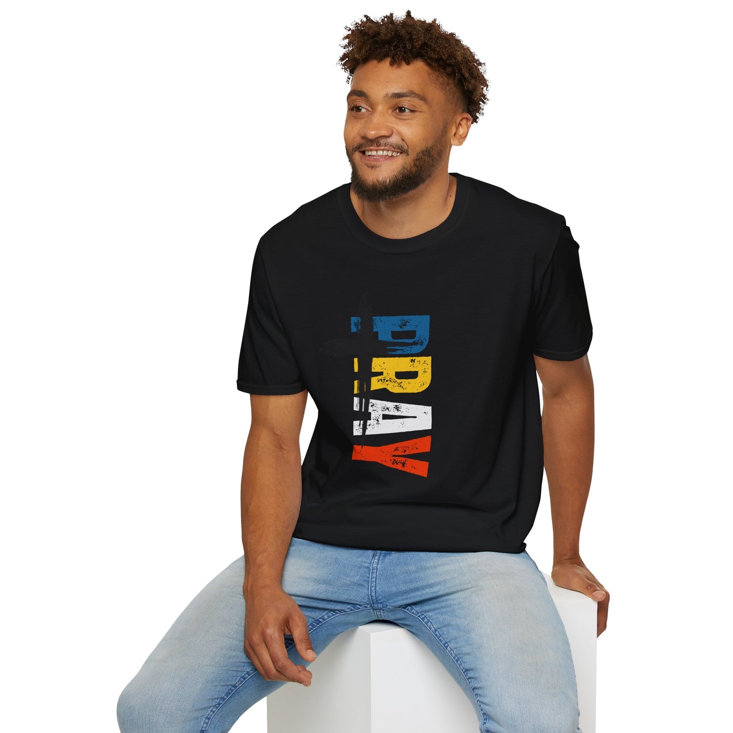 Pray Colorful T-Shirt — Religious Faith Graphic Tee