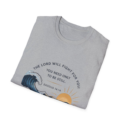 Resilience T-Shirt — "The Lord Will Fight for You" Exodus 14:14 Christian Tee